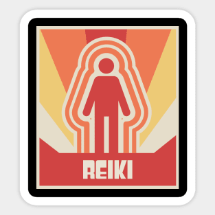 Retro Vintage Chakra Qi Reiki Sticker